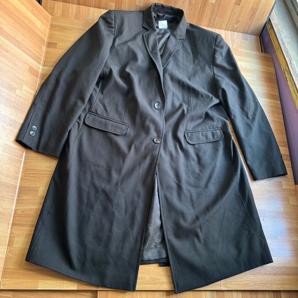 Wolfgang Kaiser black trench coat lightweight unisex